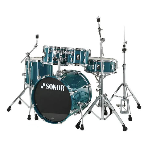 Bateria Sonor Mod. Aq1 Stage Set Azul Cbb Caribbean Blue Azul Acero