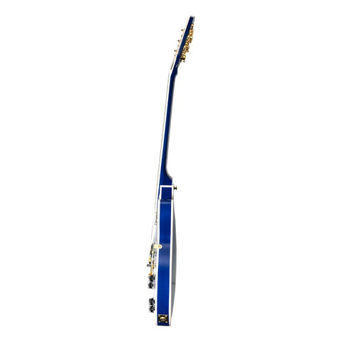 Guitarra Eléctrica 6 Cuerdas Mars Les Paul Jazz Blue Azul Diestro Azul Palo De Rosa