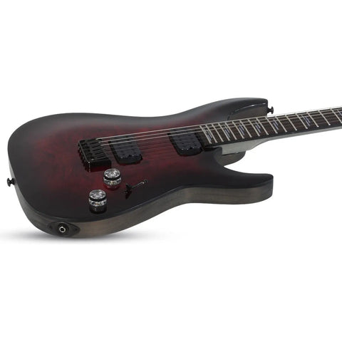 Guitarra Eléctrica Schecter Omen Elite-6 Cherry Burst Black Orientación De La Mano Diestro