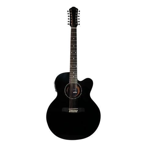 La Sevillana Guitarra Electroacústica Ju-1200ceq Negro Material Del Diapasón Maple Orientación De La Mano Diestro
