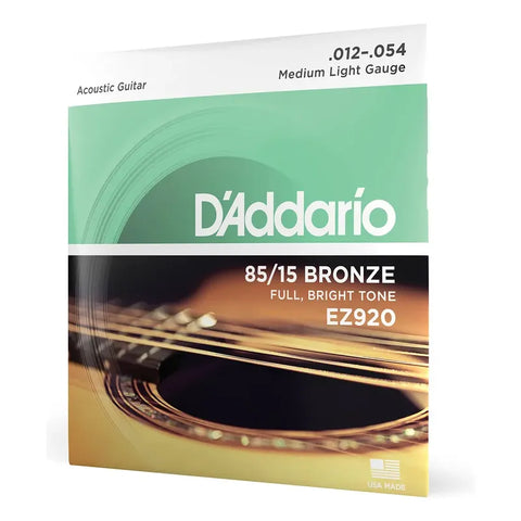Paquete Cuerdas Guitarra Acustica 85/15 Daddario Ez920