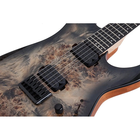 Guitarra Eléctrica Sólida 6 Cuerdas Schecter C-6 Pro Cbu Diestro Charcoal Burst Wengué