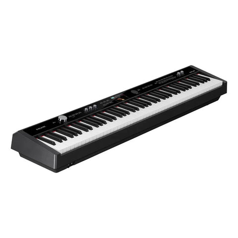 Piano Electrico 88 Teclas Martillo + Ritmos Nux Npk20 Color Negro
