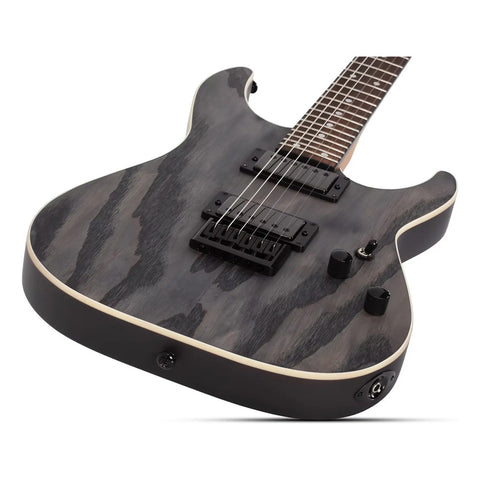 Guitarra Eléctrica Schecter C-1 Standard Charcoal Satin Diestro Gris Oscuro Maple