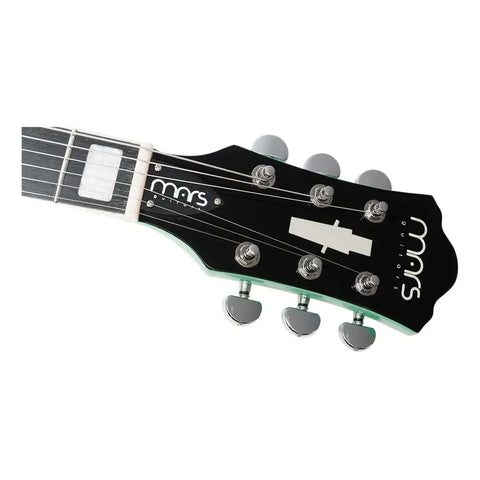 Guitarra Eléctrica Mars Hollowbody 335 Studio De 6 Cuerdas, Verde Claro Diestro Palo De Rosa