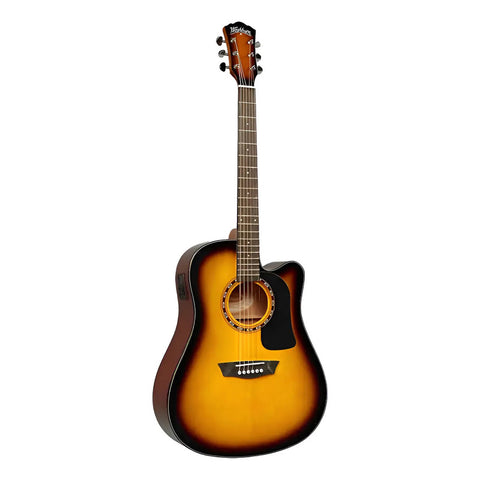Pack Guitarra Electroacústica Washburn Ad5cepack Tobacco Tobacco Sunburst Diestro Madera Contrachapada