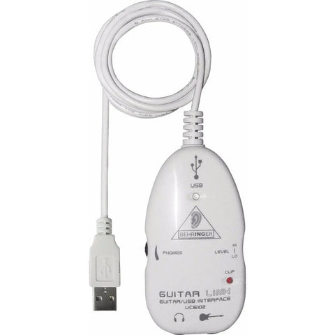 Interface De Audio Usb P/ Guitarra, Behringer Ucg-102 Blanco