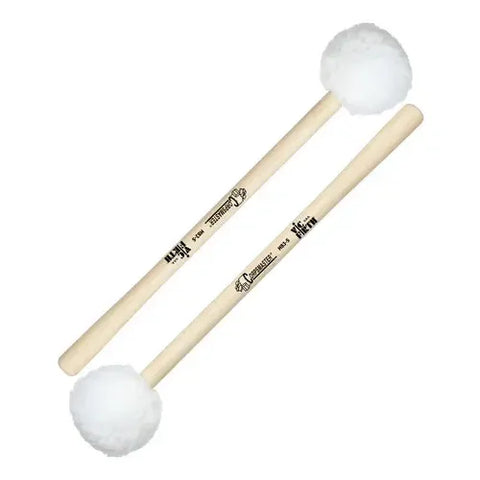 Mazo Para Bombo Cabeza Suave Grande Vic Firth Mb3s Color Madera 14 1/8