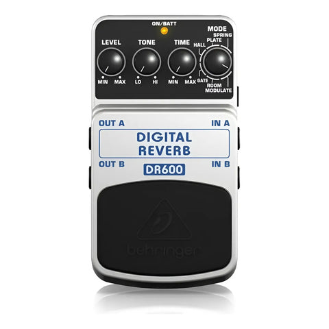 Pedal P/ Guitarra Reverb Digital Estéreo, Behringer Dr-600 Gris