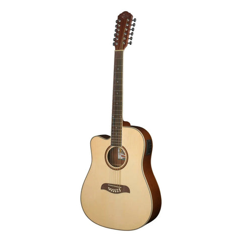 Guitarra Electroacústica Zurda Oscar Schmidt Od312celh Natural Zurdo Caoba