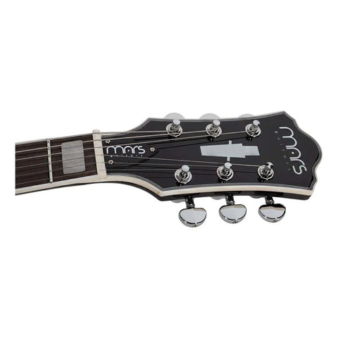 Guitarra Eléctrica 6 Cuerdas Mars Les Paul Custom Brown Diestro Marrón Oscuro Palo De Rosa