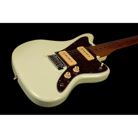 Guitarra Tipo Jaguar Jazz Maste Jet Guitars Jj-300p90 Blanca Diestro Blanco Maple