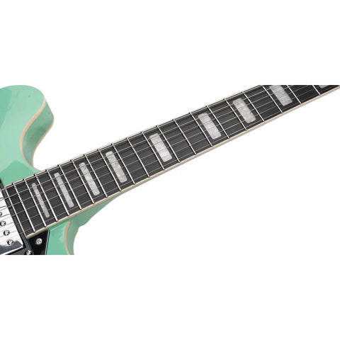 Mars Hollowbody 335 Studio China Hollow Body Diestro Verde Claro Palo De Rosa
