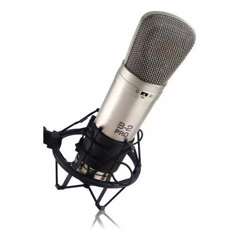Micrófono De Estudio Condensador Cardioide Behringer B2 Pro Plateado
