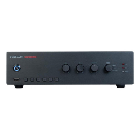 Amplificador Para Megafonía Usb/mp3/fm Fonestar Prox-60 Color Negro Potencia De Salida Rms 60 W