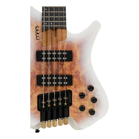 Mars Headless 5 Bajo Mars Electrico White Burst Gloss Diestro White