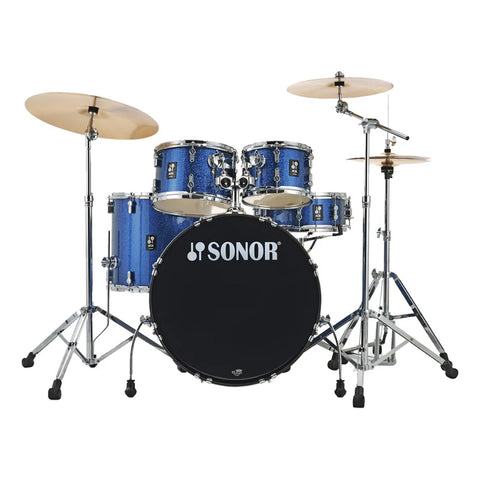 Bateria 5 Pzas Sonor C/platillos Aqx Studio Set Blue Ocean Azul