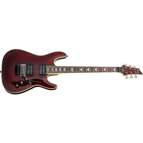 Guitarra Eléctrica Cereza Negro, Schecter Omen Extreme-6 Fr Diestro Black Cherry Palo De Rosa