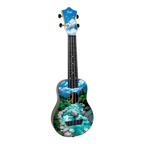 Ukelele Soprano De 15 Trastes Con Funda Flight Tus30 Slo Azul