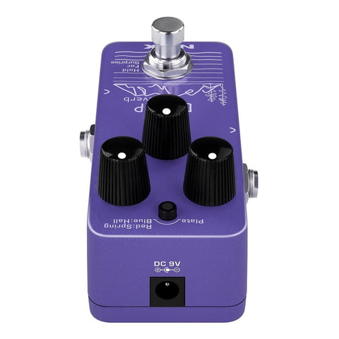 Mini Pedal De Reverb Para Guitarra Nux Nrv-3 Damp Reverb Morado