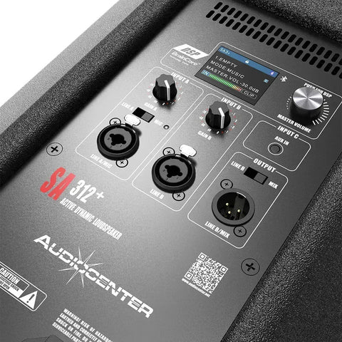 Bafle Activo Audiocenter Sa312+ 12  2000w Bluetooth Negro