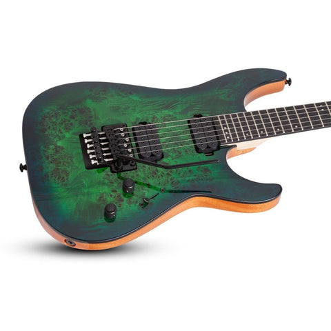Guitarra Eléctrica Aqua Burst 6 Cuerdas Schecter C-6 Fr Pro Diestro Wengué