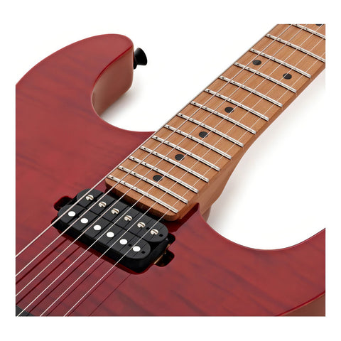 Guitarra Eléctrica Strat Jet Guitars Js-1000v Volcano Color Transparente Red Orientación De La Mano Diestro