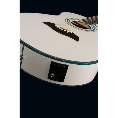 Guitarra Electroacustica Blanca Oscar Schmidt Og10ce Whi White Diestro