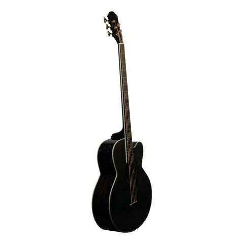 Bajo Electroacústico La Sevillana 5 Cuerdas Diestro Brillante Negro
