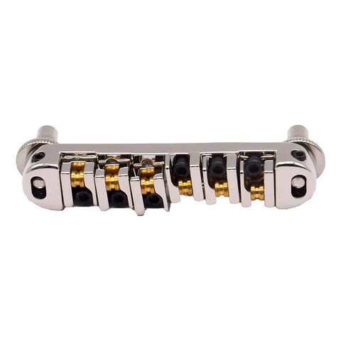 Puente Axlabs Roller Bridge Con Rodillos De Latón Para Guitarra Eléctrica, Níquel