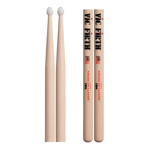 Vic Firth 2bn Baquetas 16 1/4 Punta Nylon Batería Percusión Color Natural Tamaño 2b