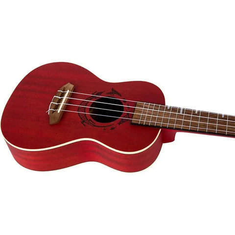 Ukelele Concierto Acústico Flight Duc 380 Caoba Coral Rojo Incluye Funda