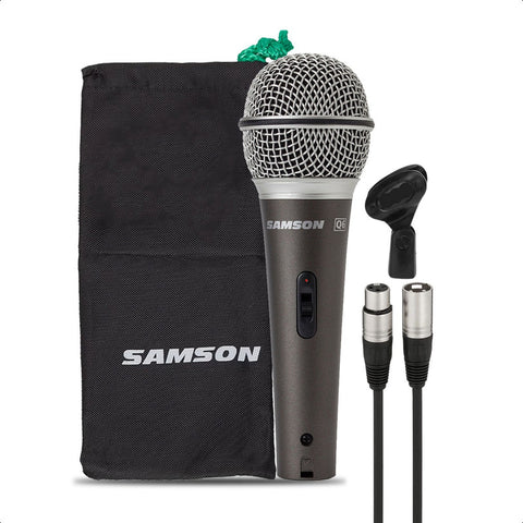 Micrófono Dinámico Samson Q6 Ideal Voces Gris