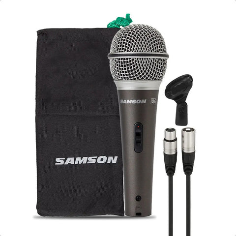 Micrófono Dinámico Samson Q6 Ideal Voces Gris