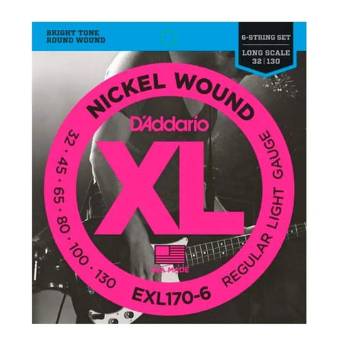 Cuerda Para Bajo De 6 Cuerdas Daddario 032 Exl170-6 Nickel