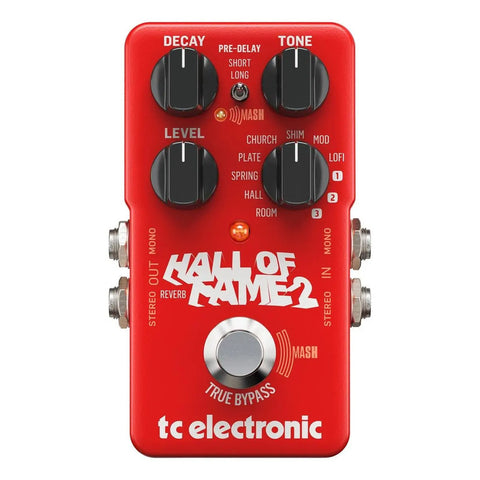 Pedal Tc Electronic Hall Of Fame 2 Reverb Para Guitarra Eléctrica Rojo