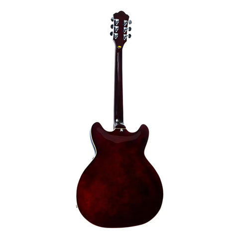 Guitarra Eléctrica 6 Cuerdas Mars Hollowbody 335 Custom Red Color Rojo Material Del Diapasón Palo De Rosa Orientación De La Mano Diestro