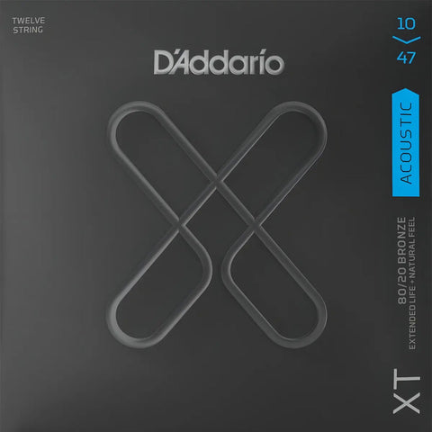 Cuerdas Guitarra Docerola 12 Cuerdas D'addario Xtapb1047-12