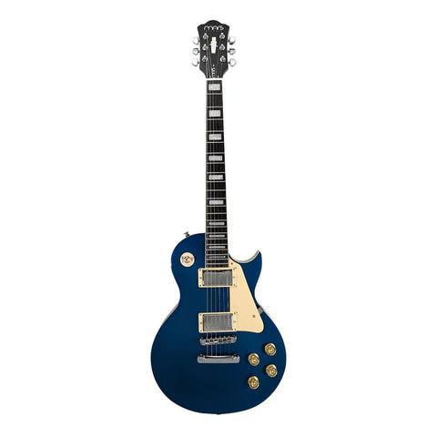 Guitarra Electrica Mras Lp Classic Azul Diestro Palo De Rosa