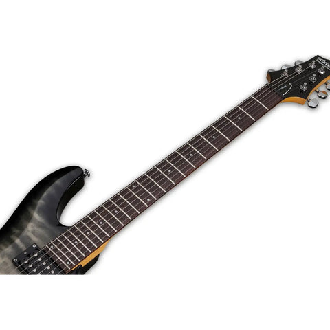 Guitarra Eléctrica Carbon Sombreado Schecter C6plus Chb Diestro Charcoal Burst Palo De Rosa