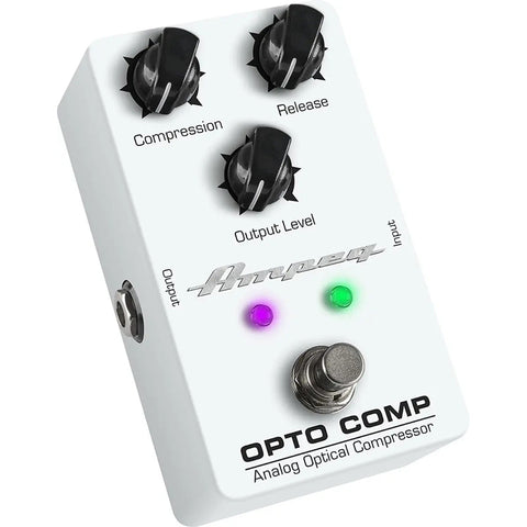 Pedal De Compresor Óptico Analógico Ampeg Opto Comp Blanco
