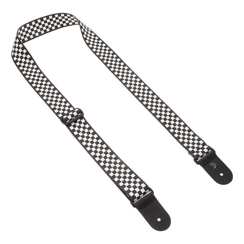 Tahalí Cuadros Blanco Y Negro P/guitarra Planet Wave 50c02