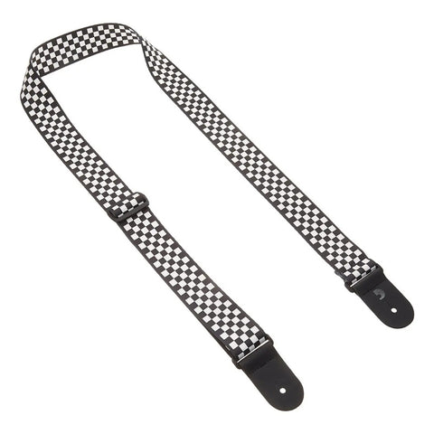 Tahalí Cuadros Blanco Y Negro P/guitarra Planet Wave 50c02