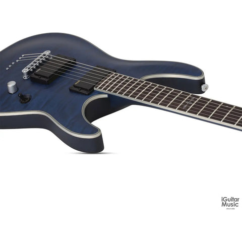 Guitarra Schecter Electrica Modelo C-1 Platinum Spr Diestro Satin Purple Burst Ébano Violeta Oscuro