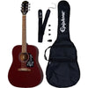 Player Pack Guitarra Acustica EpiPhone Starling Wine Red