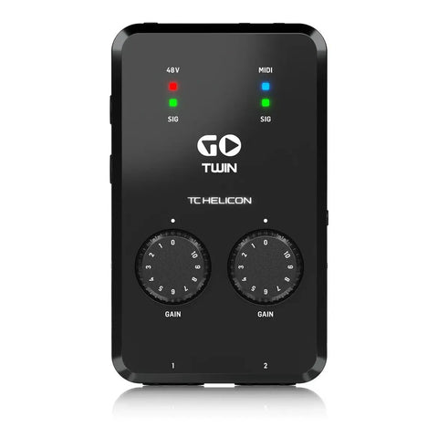 Interfaz De Audio Tc Helicon Go Twin 2 Canales Con Phantom Power Negro