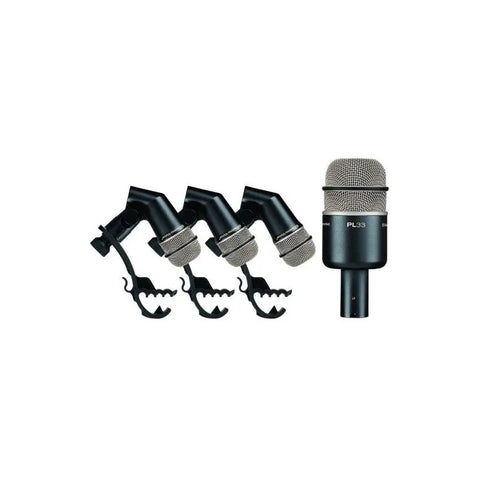 Paquete De 4 Microfonos Para Bateria Electro Voice Pl-dk4 Negro