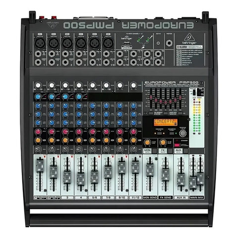 Consola Potenciada Behringer Pmp500 12 Canales 500w Efecto