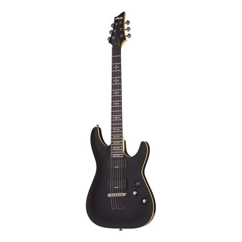 Guitarra Eléctrica Schecter Demon Series De Tilo Aged Black Satin Con Diapasón De Wengué