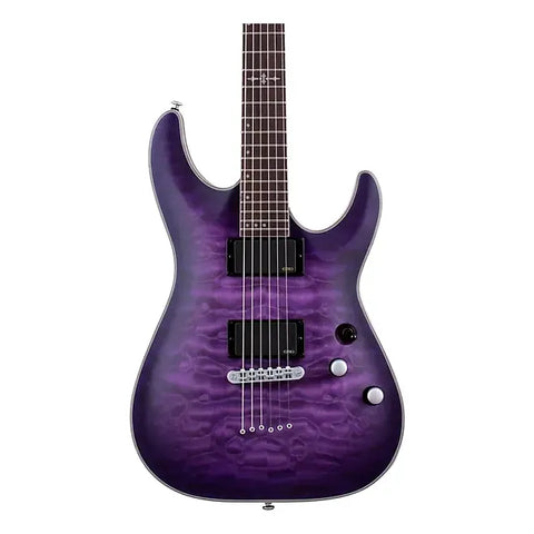 Guitarra Schecter Electrica Modelo C-1 Platinum Spr Diestro Satin Purple Burst Ébano Violeta Oscuro